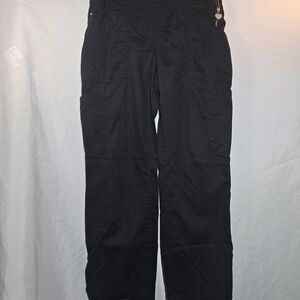 Kathy Peterson Black Cargo Scrub Pants